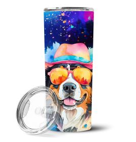 Bernese Mountain Dog Hippie Dawg Stainless Steel Skinny Tumbler Vacuum Double Walled Reusable Insulated Tumbler Travel Cup for Coffee Cocktails G