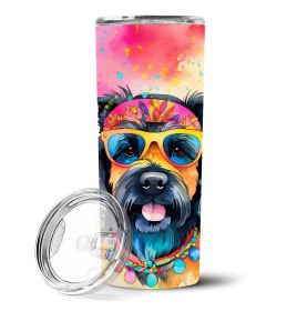 Scottish Terrier Hippie Dawg Stainless Steel Skinny Tumbler Vacuum Double Walled Reusable Insulated Tumbler Travel Cup for Coffee Cocktails Gift