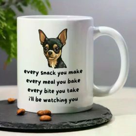 1pc, 11Oz, Loyal Guardian, Eternal Companion, Funny Dog Image Ceramic Coffee/ Tea Mug, Innovative Ceramic Mug,