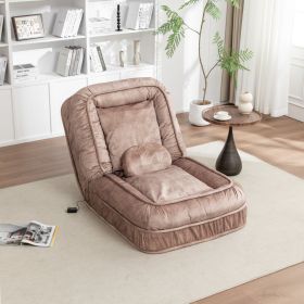 Upholstered Human Dog Bed for Adult & Pets,with 5 Adjustable Position &Massage Pillow, Bean Bag floor sofa with 2 Soft Pillows