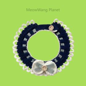 Handmade Knit Pet Scarf Cozy Neck Warmer For Cats Small Dogs Soft Crochet Scarf Luxury Pet Gift (Option: M)